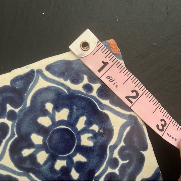 Mexican Hand Painted Terra-Cotta Talavera Vintage Tiles Set of 4 - Picture 10 of 15